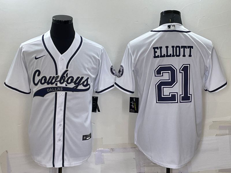 Men Dallas Cowboys #21 Elliott White 2022 Nike Co branded NFL Jersey->dallas cowboys->NFL Jersey